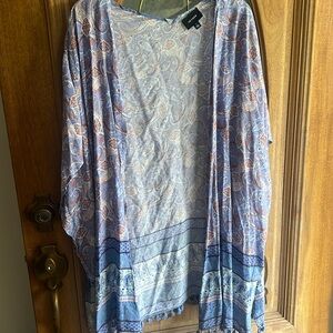 Kimono-blue and orange paisley